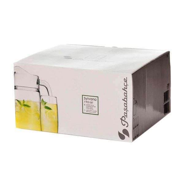 Набор питьевой 7пр стекло СИЛЬВАНА (кувшин 1,35л, стаканы 390мл 6шт) (4)