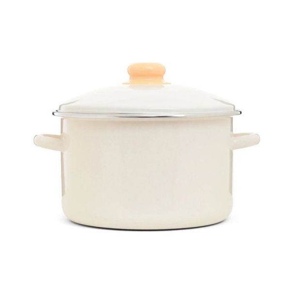 Кастрюля 3л эмаль Жемчужная цилиндрическая (4)