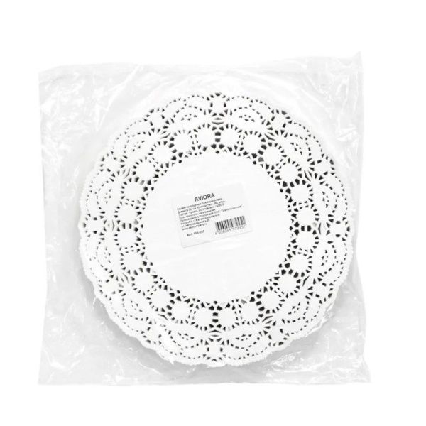 Салфетки сервировочные набор 250шт 22см бумага ажурная (8)