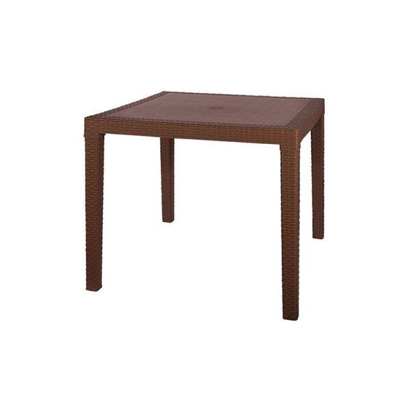 Стол 950*950мм пластик Rodos квадратный коричневый (1)