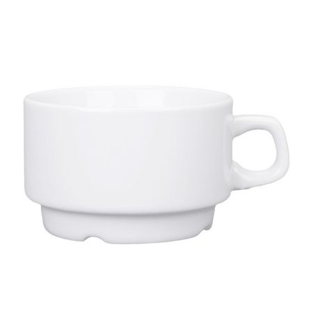 Чашка штабелируемая 170мл фарфор белый (18)
