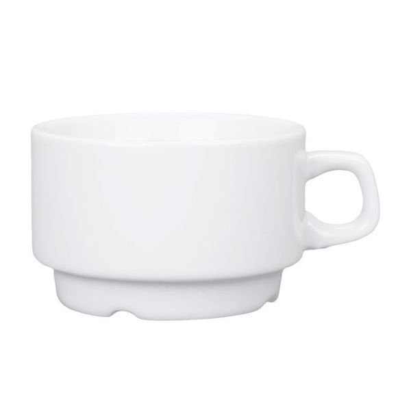Чашка штабелируемая 170мл фарфор белый (18)