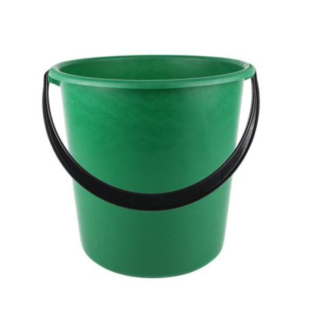 Ведро 10л пластик зеленое ударопрочное для садово-огородных работ (10)