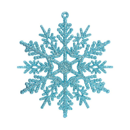 Игрушки новогодние на елку СНЕЖИНКИ набор 3шт 10см пластик серебро JC-16752 (2000)