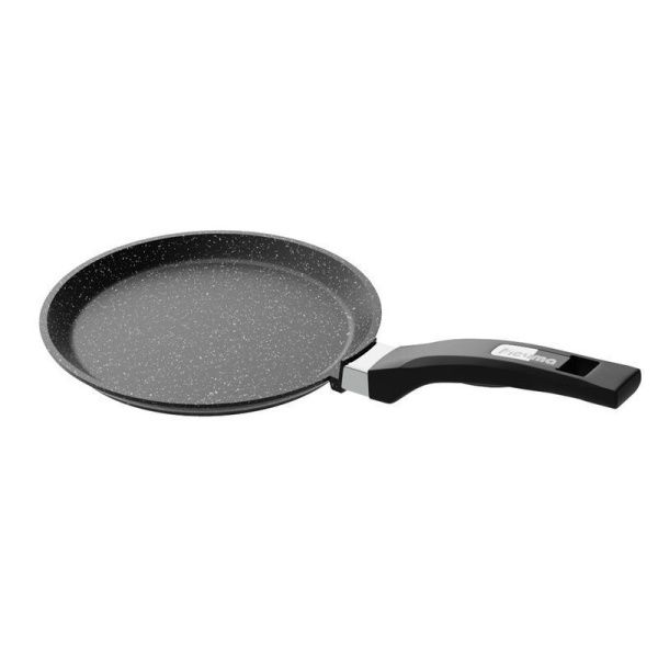 Сковорода блинная 22см алюминий АП ГРАНИТ BLACK без крышки индукция (10)