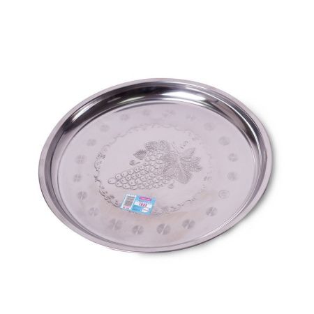 Поднос нерж.сталь 34*2см круглый арт. 4300 (60)