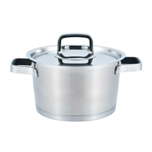 Кастрюля 3л нерж.сталь мет.крышка 22см индукция Premium ALLURE WR-1273 (12)