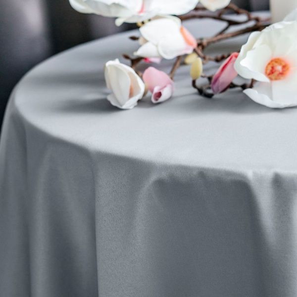 Скатерть 210см полиэстер 88% хлопок 12% ГЛАДЬ серая 2023-01