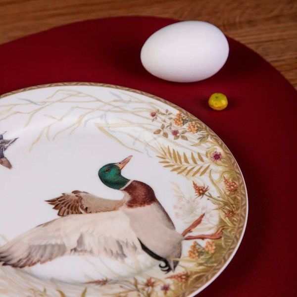 Тарелка мелкая 20,5см фарфор ОХОТА десертная (24)