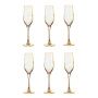 Бокалы для шампанского набор 6шт 160мл стекло ЗОЛОТИСТЫЙ ХАМЕЛЕОН (4)