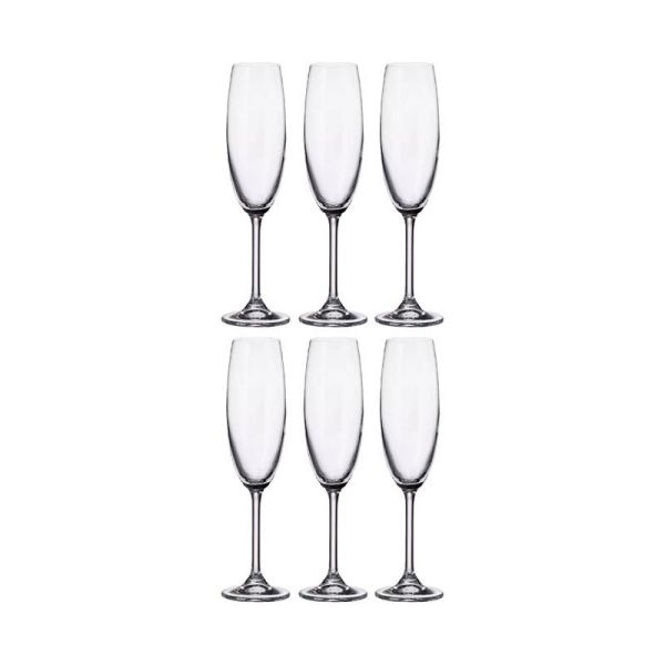 Бокалы для шампанского набор 6шт 250мл стекло БАРБАРА/МИЛВУС 1SD22/250 (8) 17168