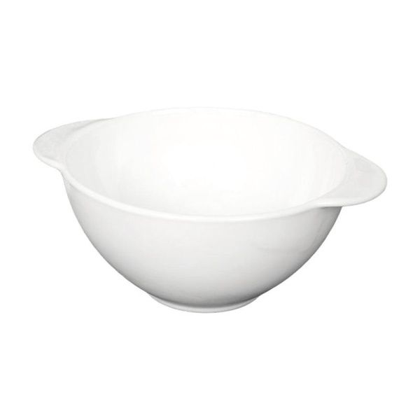 Бульонница 500мл стеклокерамика белая с ручками XTW55 (36)