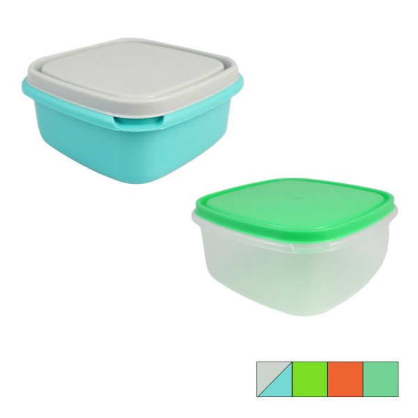 Контейнер пищевой 1,35л 165*165*73мм пластик квадратный А404 (57)