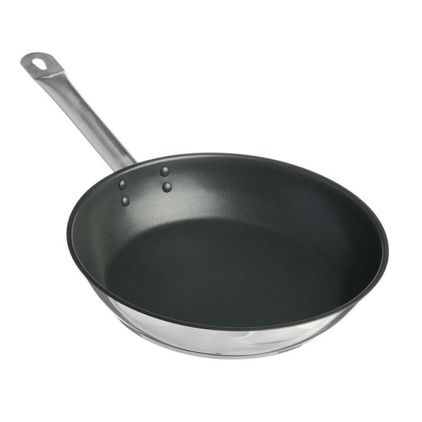 Сковорода 30см нерж.сталь АП ОБЩЕПИТ без крышки толщ.0,6мм индукц. дно ТРС 3,5мм КТ-ОБ-СА-30 (2)