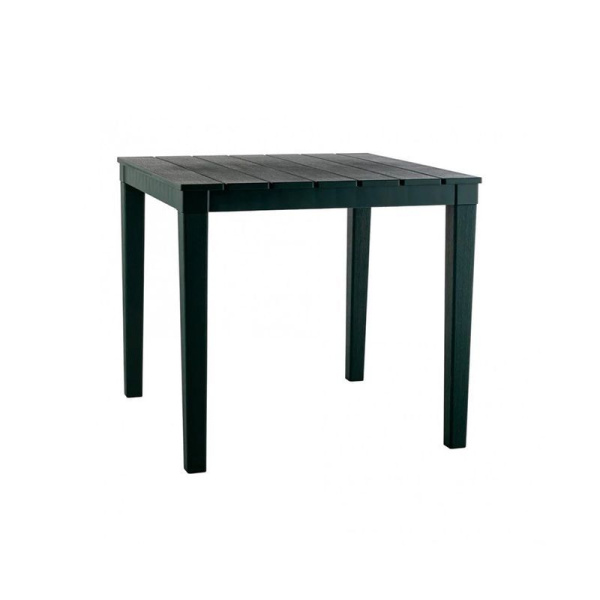 Стол квадратный пластик Прованс 80*80см на 4-х опорах h70см темно-зеленый (1)