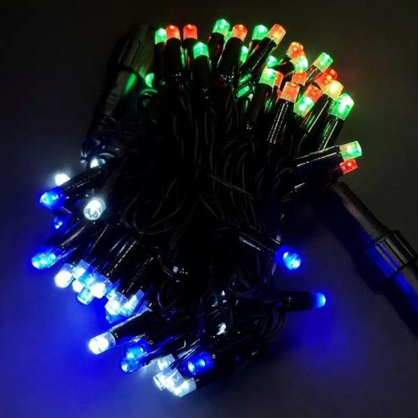 Гирлянда эл. уличная 10м 100LED разноцветный, соединитель JC-16612 (20)