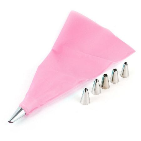 Шприц кондитерский 6 насадок, мешок 12*12*22см нерж.сталь 3 вида (288)