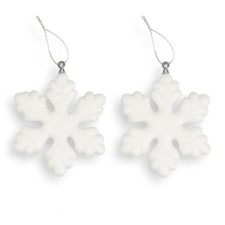 Игрушки новогодние на елку СНЕЖИНКА набор 2шт 10см пенопласт OSNN21-163/JC-16376 (800)