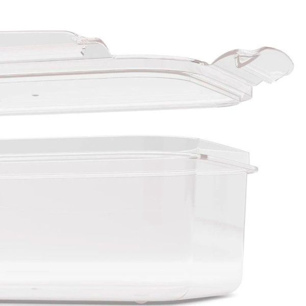 Контейнер пищевой 1,6л 220*160*75мм пластик СВЧ Прайм прямоугольный с защелками (10)