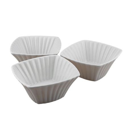 Формы для запекания набор 3шт 9,2*4,3см керамика квадратные (48)