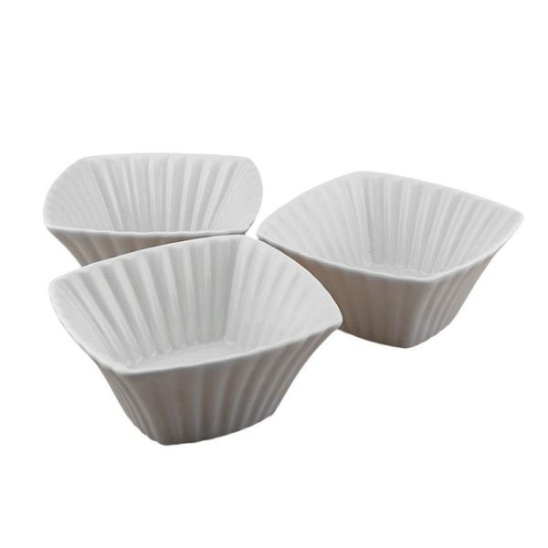 Формы для запекания набор 3шт 9,2*4,3см керамика квадратные (48)