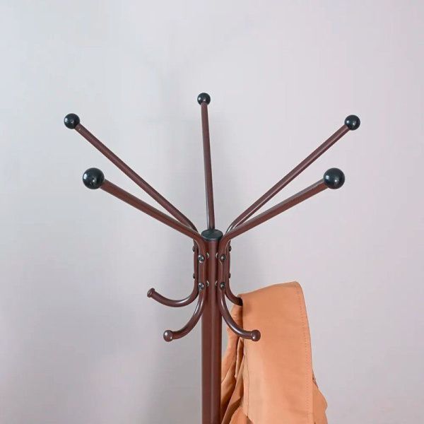 Вешалка напольная 5 крючков 69,5*69,5*182см металл МегаЛуч коричневая (1)