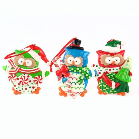Украшение новогоднее СОВА 11Х7см (3 вида) JC-5438/ЕВ134АВС (144)