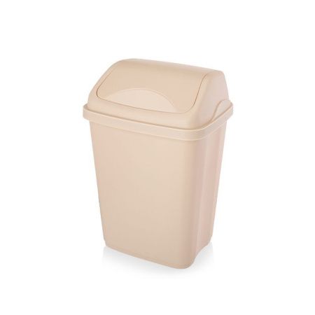 Контейнер для мусора 5л 205*160*290мм пластик Ultra серо/бежеый с подвижной крышкой (24)