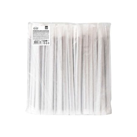 Трубочки для коктейля полипропилен 250шт. прямые черные 8*240мм в инд.бум.упаковке AVIORA (10)