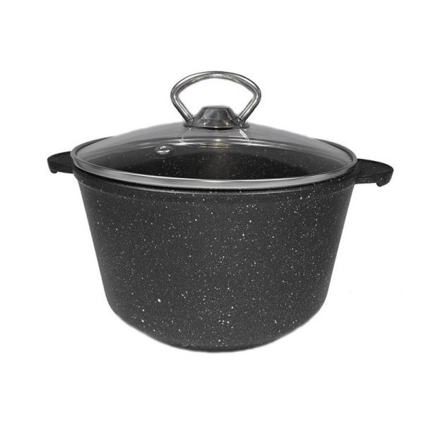 Кастрюля 10л алюминий АП ГРАНИТ МЕЧТА со стекл.крышкой 32см Dariis СБВР-1000 (6)