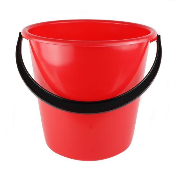Ведро 10л пластик красное ударопрочное (жесткое) без крышки (10)