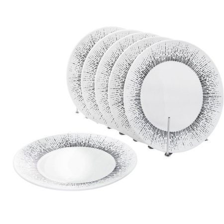 Тарелка мелкая 20,5см керамика MILA RIPSY десертная 253-27010 (72)