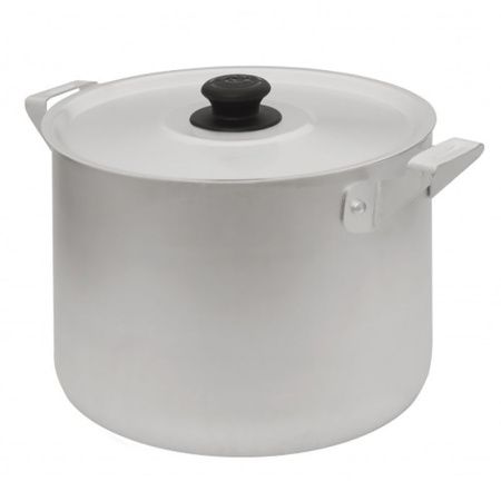 Кастрюля 10л алюминий ПОВАРСКАЯ мет.крышка (4)