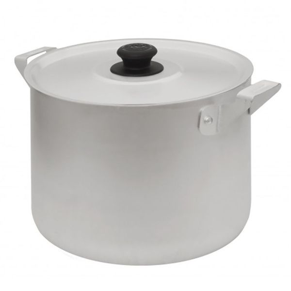 Кастрюля 10л алюминий ПОВАРСКАЯ мет.крышка (4)