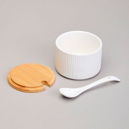 Набор сервировочный 4пр фарфор NATIVE на дер.подставке (8)