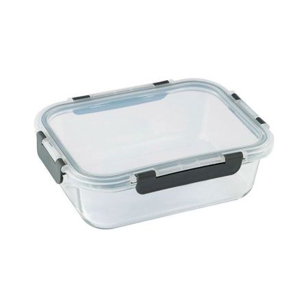 Контейнер пищевой 1,5л стекло с пласт.крышкой со съёмными защёлками Praktisch (12)