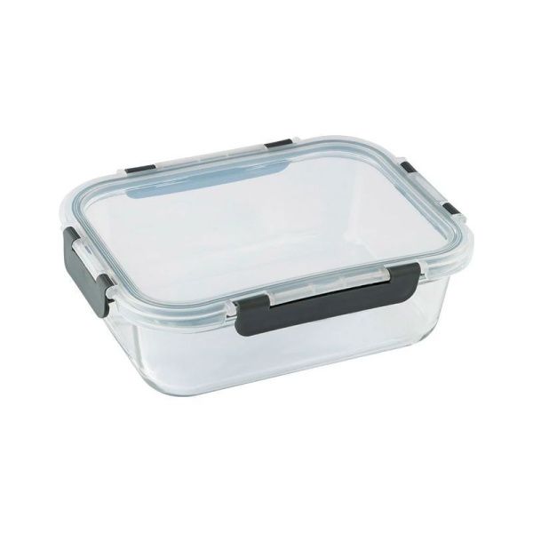 Контейнер пищевой 1,5л стекло с пласт.крышкой со съёмными защёлками Praktisch (12)