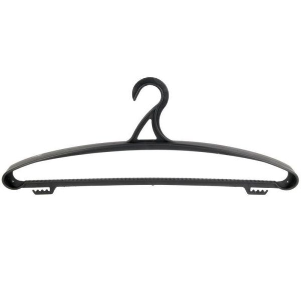 Вешалка-плечики р.44-46 пластик черная/серая ПУ-001Х (90)