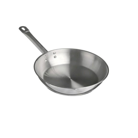 Сковорода 34см нерж.сталь ОБЩЕПИТ без крышки толщ.0,6мм индукц. дно ТРС 3,5мм КТ-ОБ-СН-34 (4)