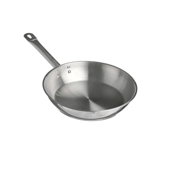 Сковорода 34см нерж.сталь ОБЩЕПИТ без крышки толщ.0,6мм индукц. дно ТРС 3,5мм КТ-ОБ-СН-34 (4)