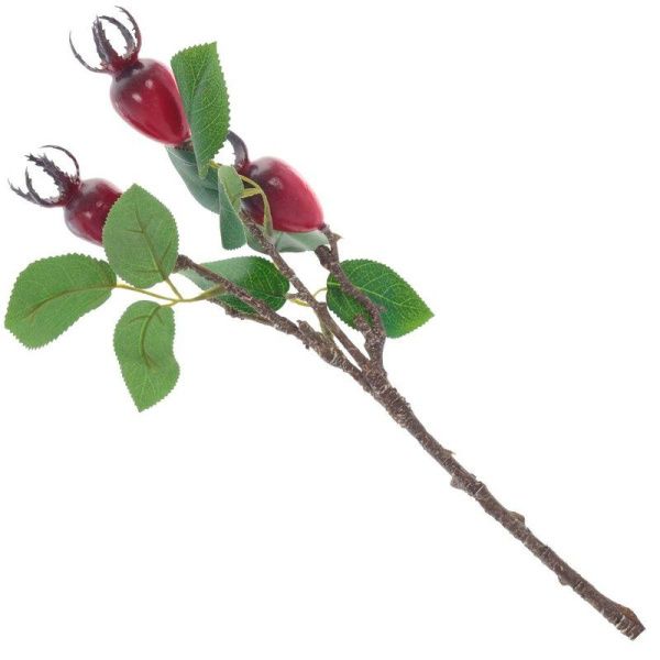 Ветка искусственная Шиповник 16*13*36см, 2вида (400)