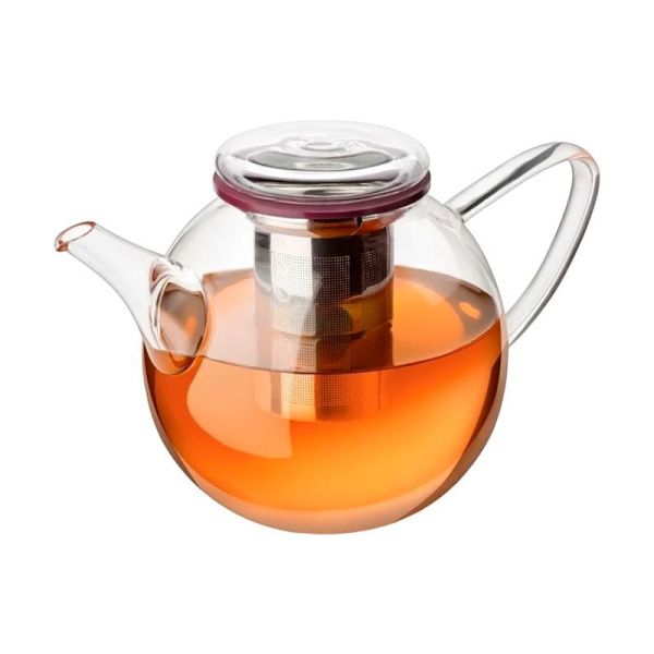 Чайник заварочный 1100мл стекло Morgentau с мет.ситом MRG-110 (8)