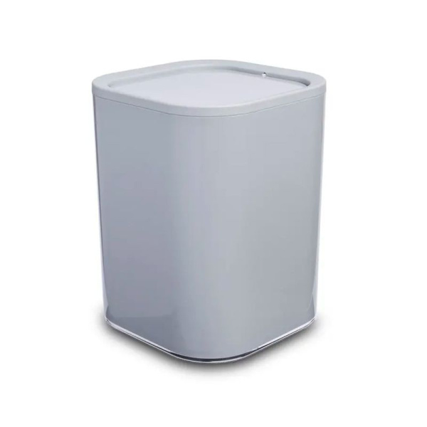 Контейнер для мусора 19,5*19,5*25,5см пластик KLAR серый с крышкой D-20614