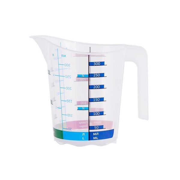 Мерная кружка 300мл пластик ДОМИНО прозрачная (45/90)