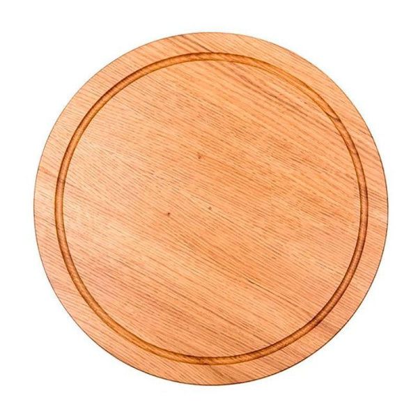 Доска разделочная 30см бук ХОЗЯЮШКА большая круглая 03-1 (10)