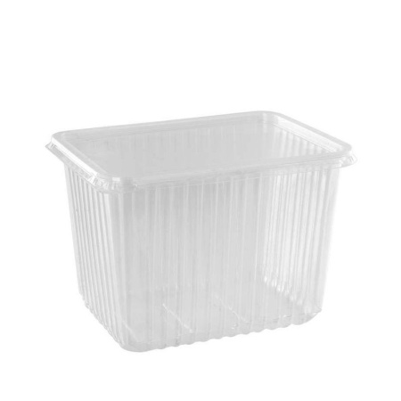 Контейнер одноразовый 2000мл полистирол прямоугольный прозрачный с крышкой 179*132*128 (50/450)