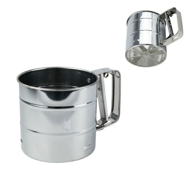 Кружка-сито для муки 600мл 10*10см металл JC-7837 (120)