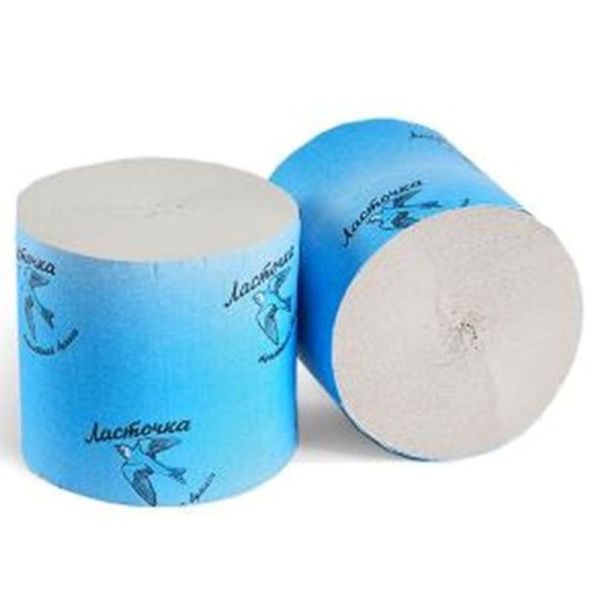 Бумага туалетная ЛАСТОЧКА серая 1-слойная без втулки ТБ,Л,1,М (50)