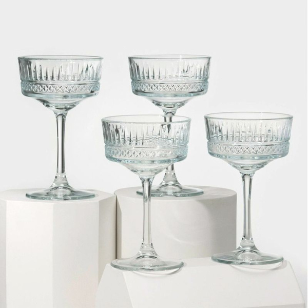 Бокалы для шампанского набор 4шт 260мл стекло ЭЛИЗИЯ (6)