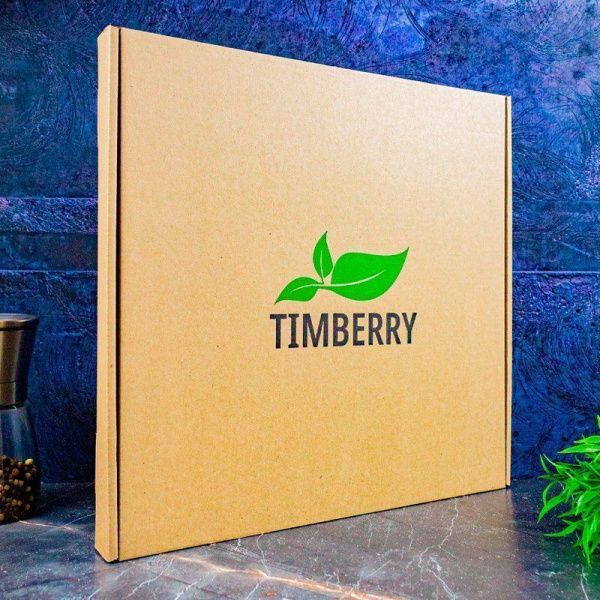 Доска для пиццы 35*2см дуб круглая с ручками подар.уп. TIMBERRY (1)